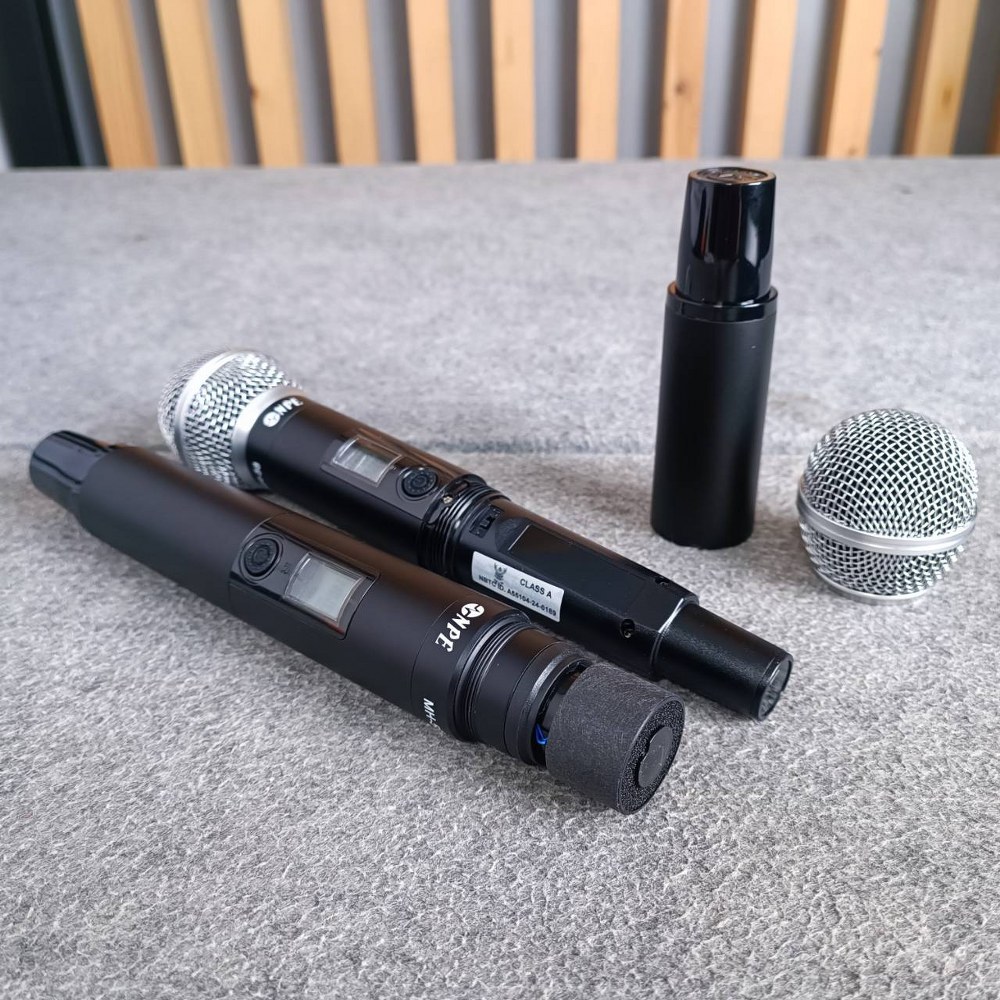 NPE UW-111/MH-58/MH-58 ไมค์ลอยคู่ ไมโครโฟนไรสาย คลื่นความถี่ใหม่ UHF (694-703MHz/748-758MHz) UW 111 / MH 58 เอไอ-ไพศาล