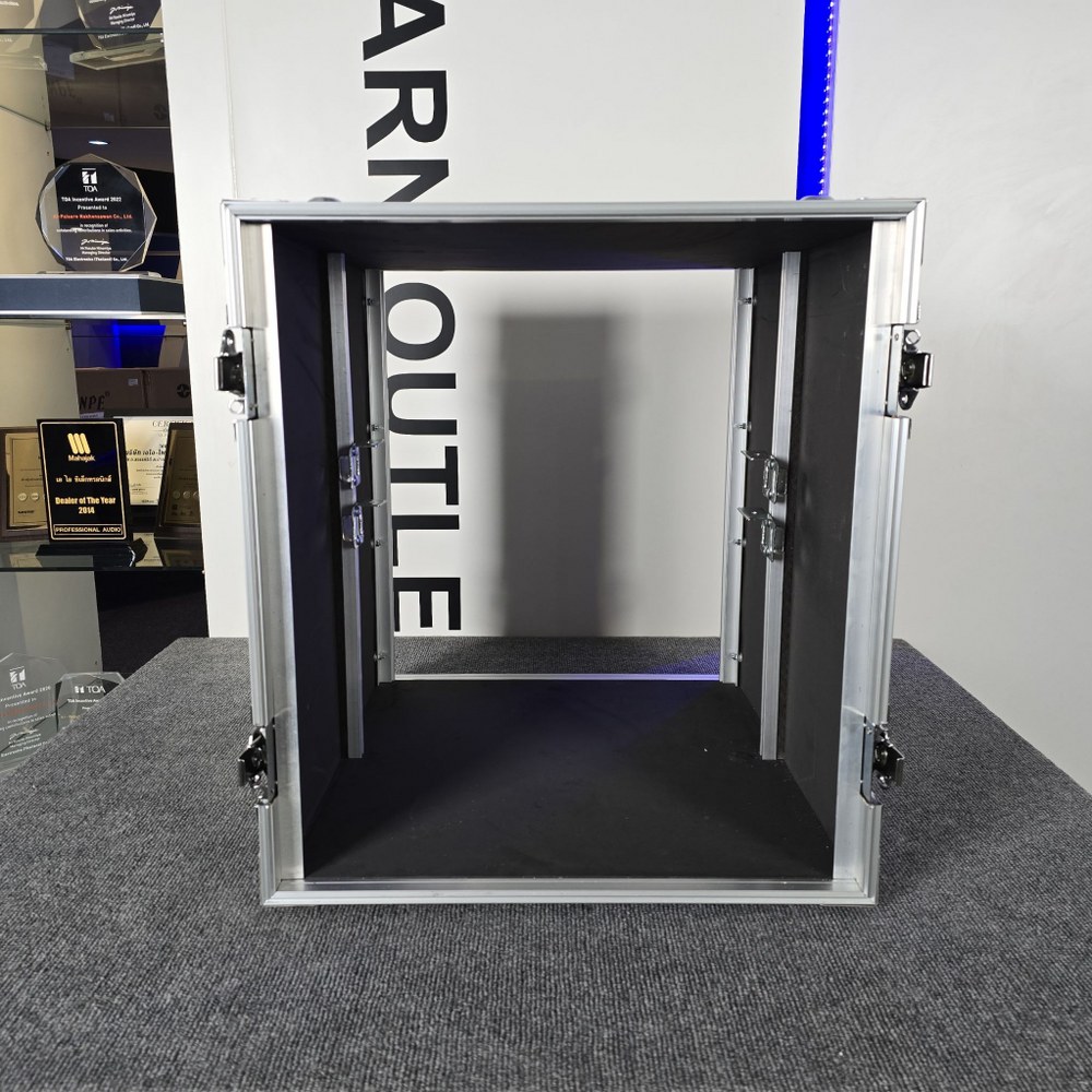 COMPACT B-12U 2ฝาหน้า-หลัง ลึก21นิ้ว สีอลูมิเนียม RACK ตู้แร็ค อุปกรณ์สำหรับเก็บเครื่องเสียง COM PACT B 12U B12U เอไอ-ไพศาล