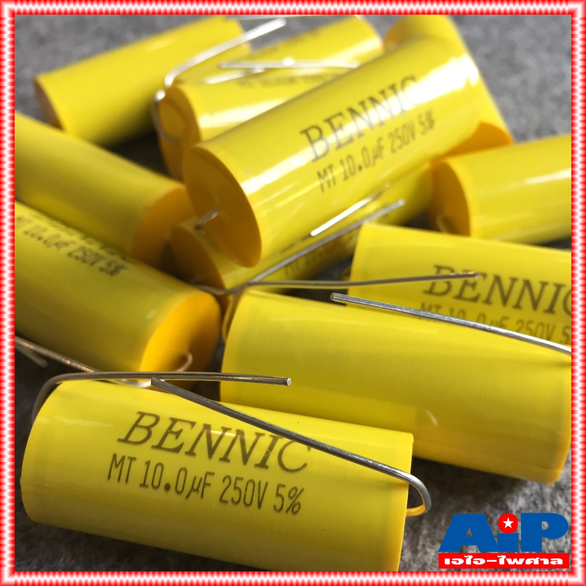 C 10 UF 250VDC MET BENNIC สีเหลือง c ใส่ลำโพง cเสียงแหลม คาปา ลำโพง C คอนเดนเซอร์ 10UF /250VDC