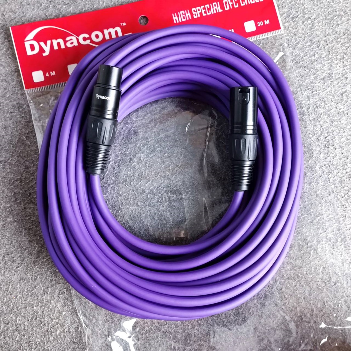 15เมตร สายP.XLRออกJ.XLR J021 dynacom สีม่วง สายสัญญาณ CANNON ผู้ ออก CANNON เมีย สาย บาลานซ์ เอไอ-ไพศาล