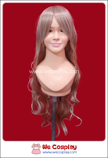 วิกผมแฟนซี สีทอง มีหน้าม้า ดัดลอน Gold Curl with Bang Fancy Wig