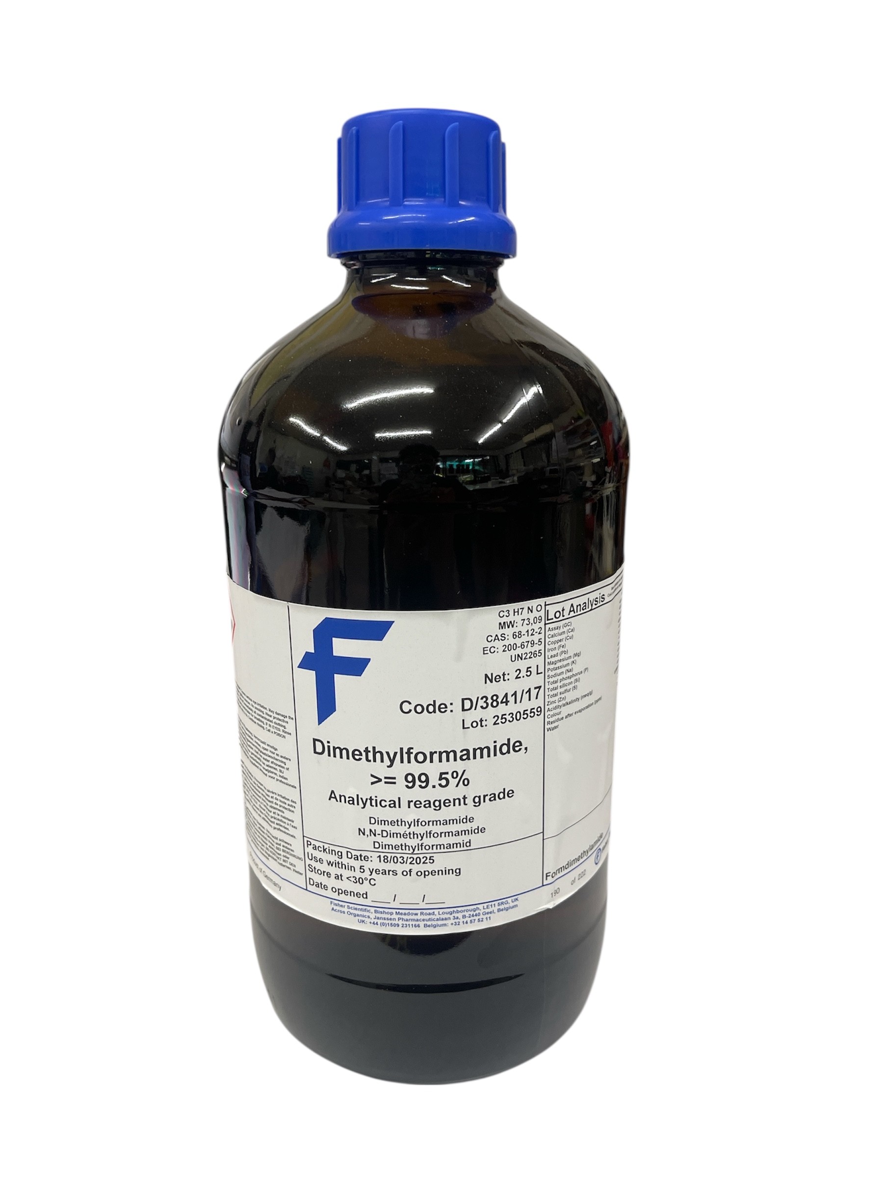 Dimethylformamide >=99.5% AR, 2.5 L -Fisher