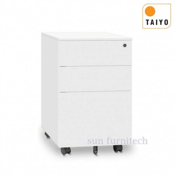 ตู้ลิ้นชักเหล็ก 3 ลิ้นชัก, ตู้เหล็ก 3 ลิ้นชักล้อเลื่อน มีระบบป้องกันการล้มในตัว Taiyo รุ่น PD-63