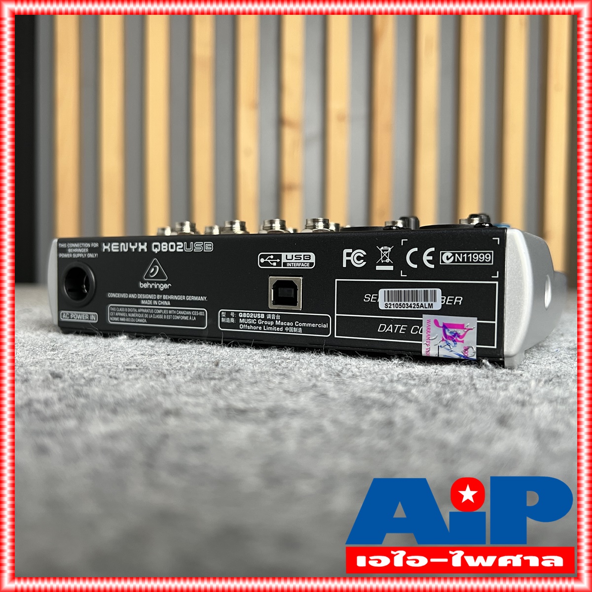 BEHRINGER XENYX Q802 USB mixer XENYX-Q802USB (มิกเซอร์ Q 802 USB ขนาด 8 Input พร้อม USB/Audio Interface) เอไอ-ไพศาล +++