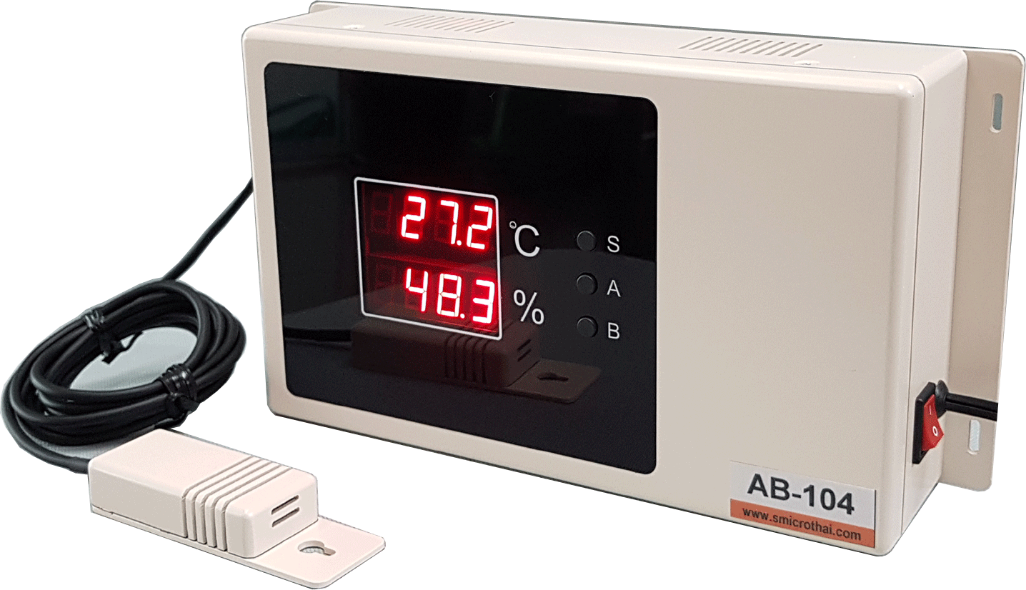 เครื่องควบคุมด้วยอุณหภูมิและความชื้นแบบดิจิตอล ควบคุมได้สูงสุด 4 Relay