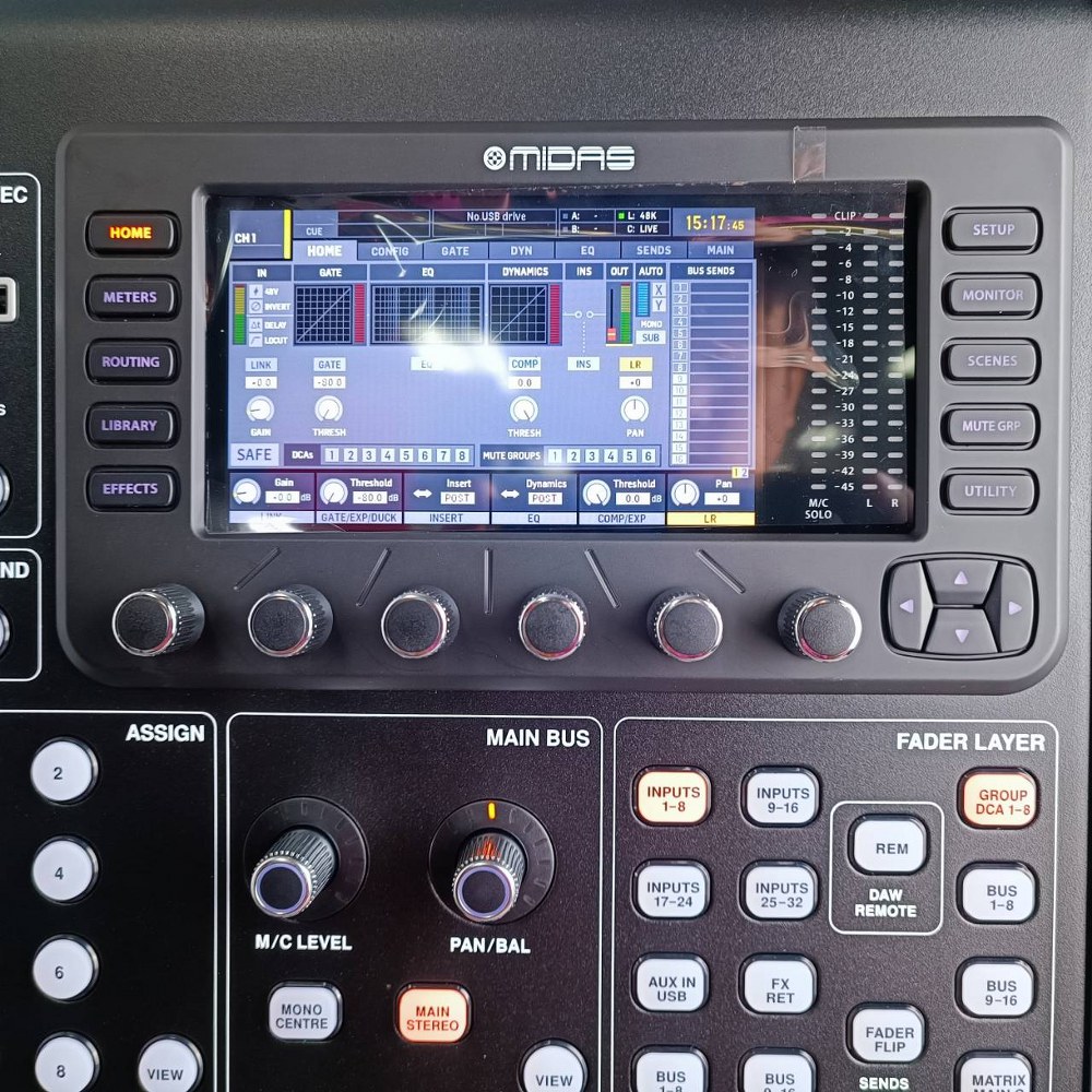 MIDAS M-32R LIVE Digital MIXER เครื่องผสมสัญญาณเสียง ดิจิตอล 40 ชาแนล +++ M32R M 32R เอไอ-ไพศาล