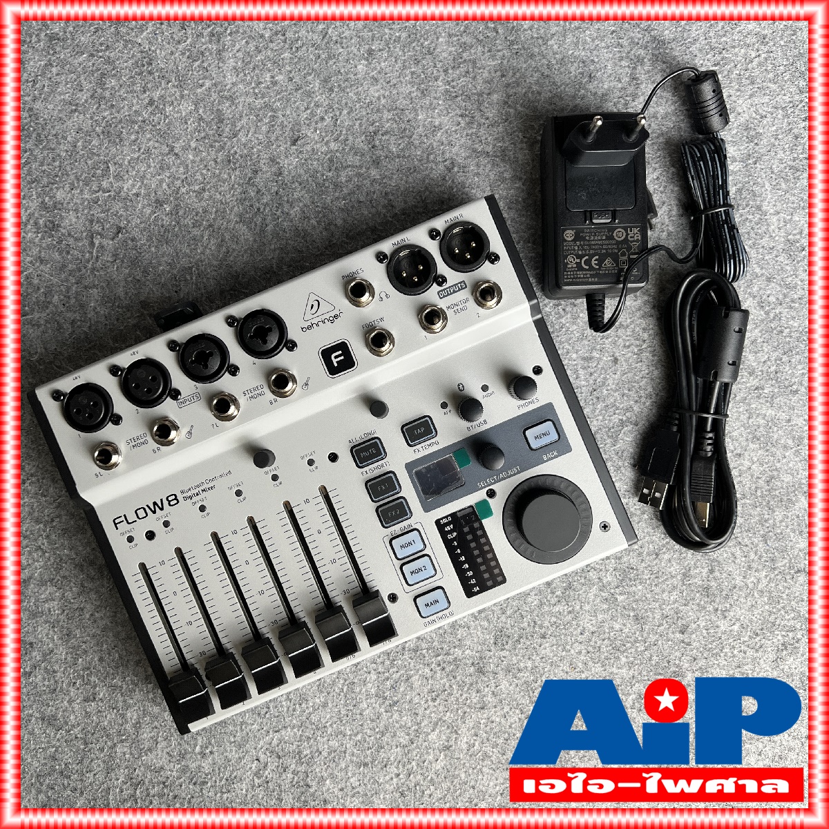 BEHRINGER FLOW-8 MIXER DIGITAL ดิจิตอลมิกเซอร์ 8 แชนแนล สามารถควบคุมผ่าน Bluetooth และยังสามารถเป็น Audio Interface FLOW 8 FLOW8 เอไอ-ไพศาล +++
