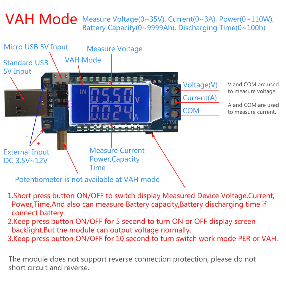 DC-DC USB adjustable buck-boost power supply voltage regulator module 5V to 3.3V 9V 12V 24V