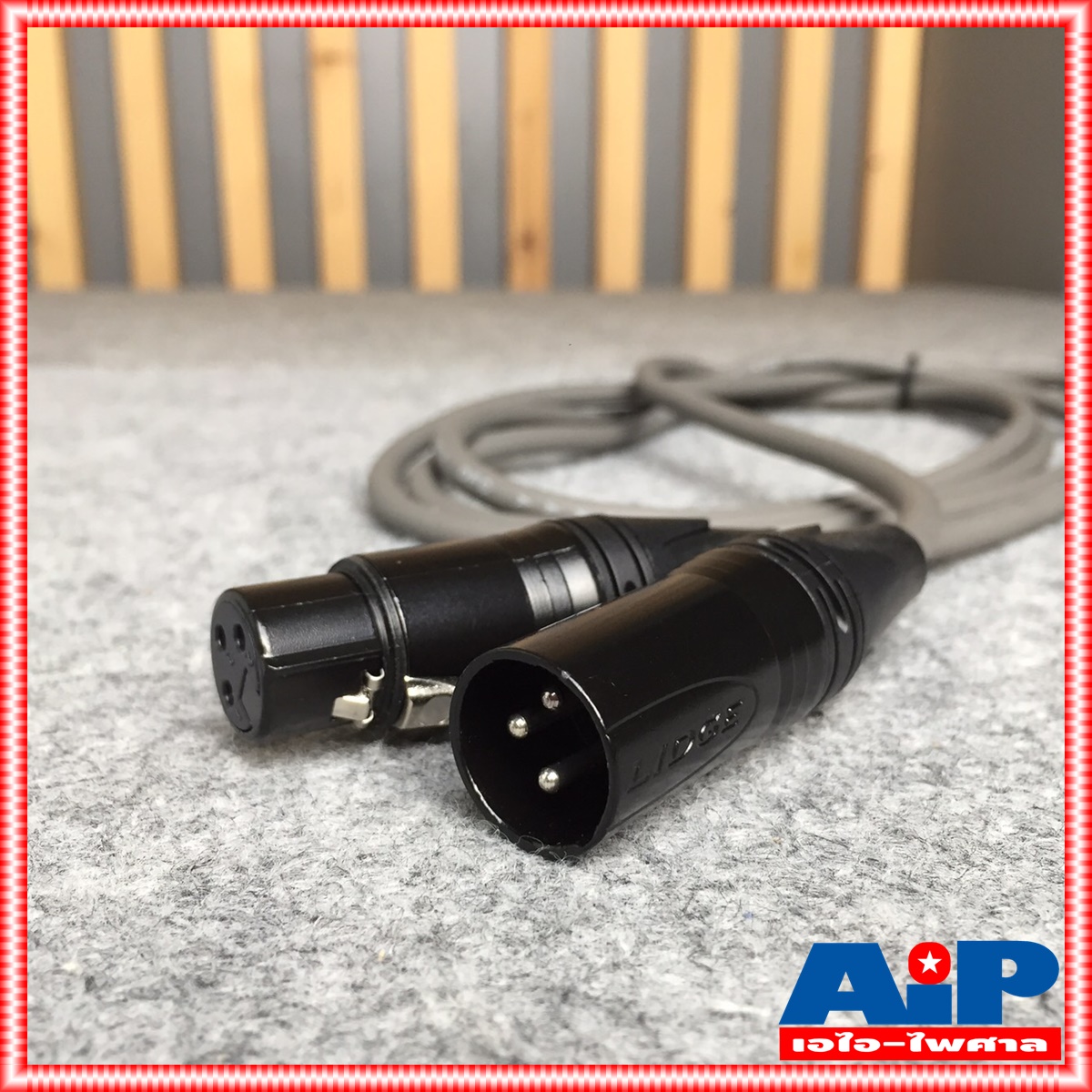LIDGE สายXLR เมีย-ผู้ YM-381 สาย2เมตร สีเทา สายสัญญาณ XLR เมีย+XLR ผู้ ยาว 2เมตร LIDGE YM-381 2M สาย XLRหัวท้าย YM 381 มี5สีให้เลือก CANNON ผู้-เมีย เอไอ-ไพศาล