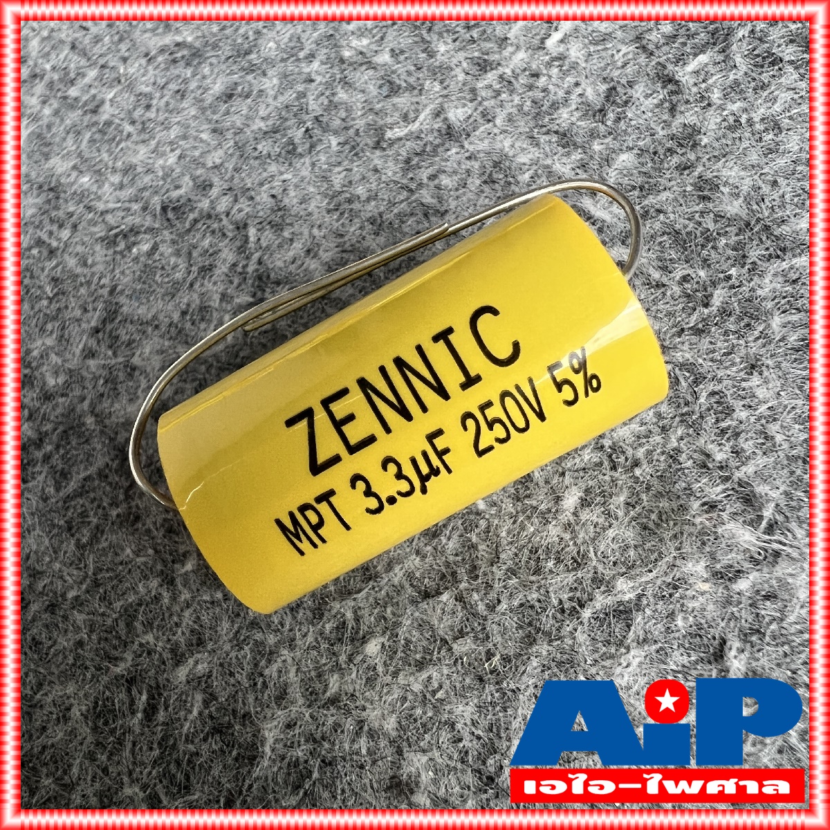 1ตัว ZENNIC C3.3/250V MPT สีเหลือง Cเสียงแหลม คาปาซิเตอร์ คอนเดนเซอร์ ซีเสียงแหลม ซ๊3.3/250โวลต์ ซีตัดเสียงแหลม เอไอ-ไพศาล