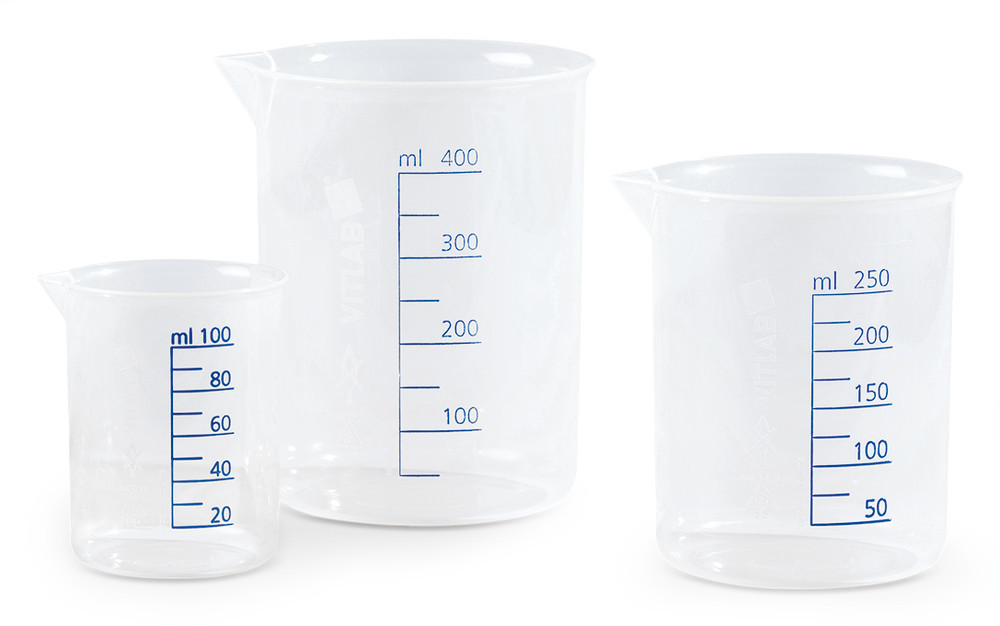 บีคเกอร์, Plastic Beaker (PP), 50-1000 ml
