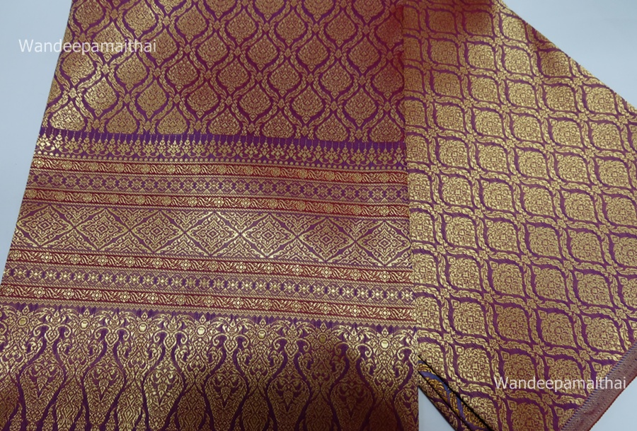 ผ้าไหมเกษตร คุณภาพดี ราคาถูก (สีม่วงบานเย็น)