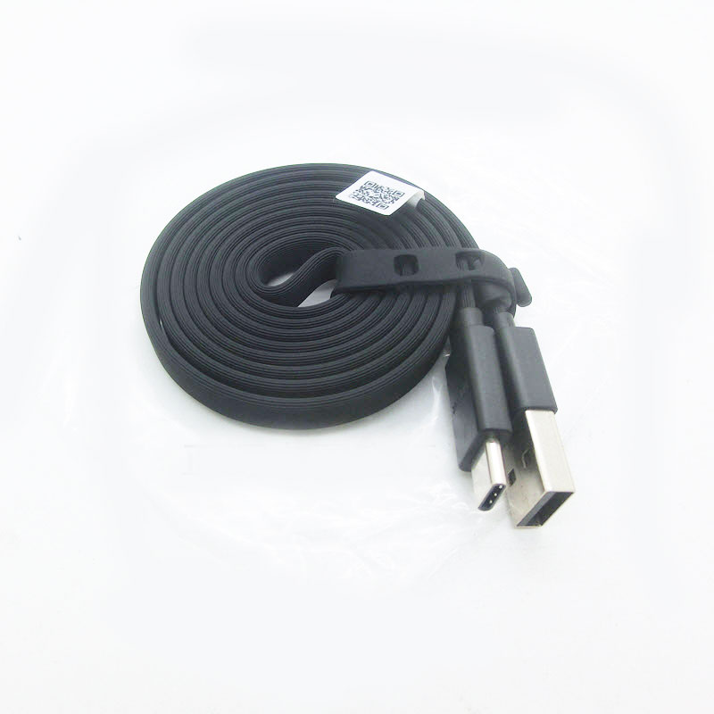 USB type-C Android data cable mobile phone fast charging cable with wire buckle TPE flat wire over 3A