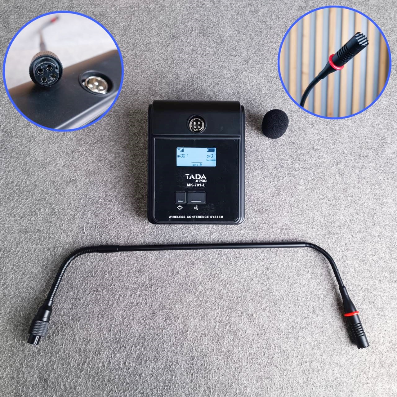 1ชุด TADA MK-691-L ชุดประชุมไร้สาย 1ประธาน+1ตัวควบคุม+11ผู้ร่วม ไมค์ประชุม ไมค์ ตั้งโต๊ะ MK 691 L MK691L เอไอ-ไพศาล