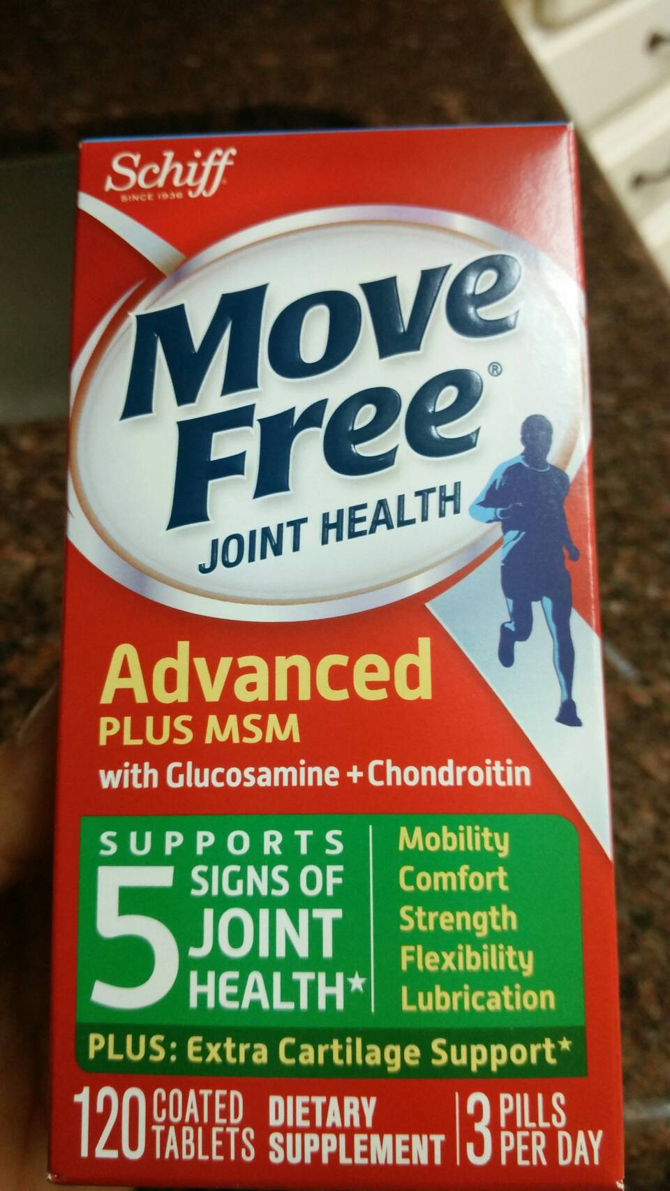 วิตะมิน MoveFree Plus MSM ขนาด 120 เม็ด ราคา 1600บาท หมดอายุ 06/2023