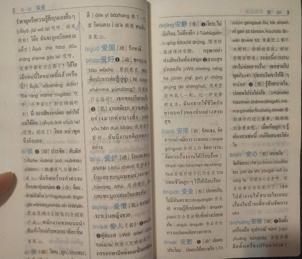 พจนานุกรมภาษาจีน ฉบับกระเป๋า 汉语小词典(泰语版)