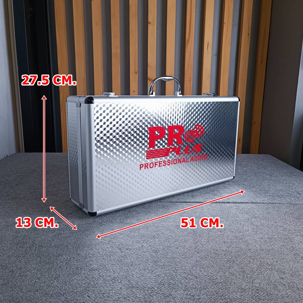 สีเงิน PROPLUS กล่องใส่ไมค์ลอย PRO PLUS โปรพลัส กล่องไมค์ กล่องเก็บไมค์ กล่องไมค์ลอย กระเป่าไมค์ กระเป๋าไมค์ลอย เอไอ-ไพศาล