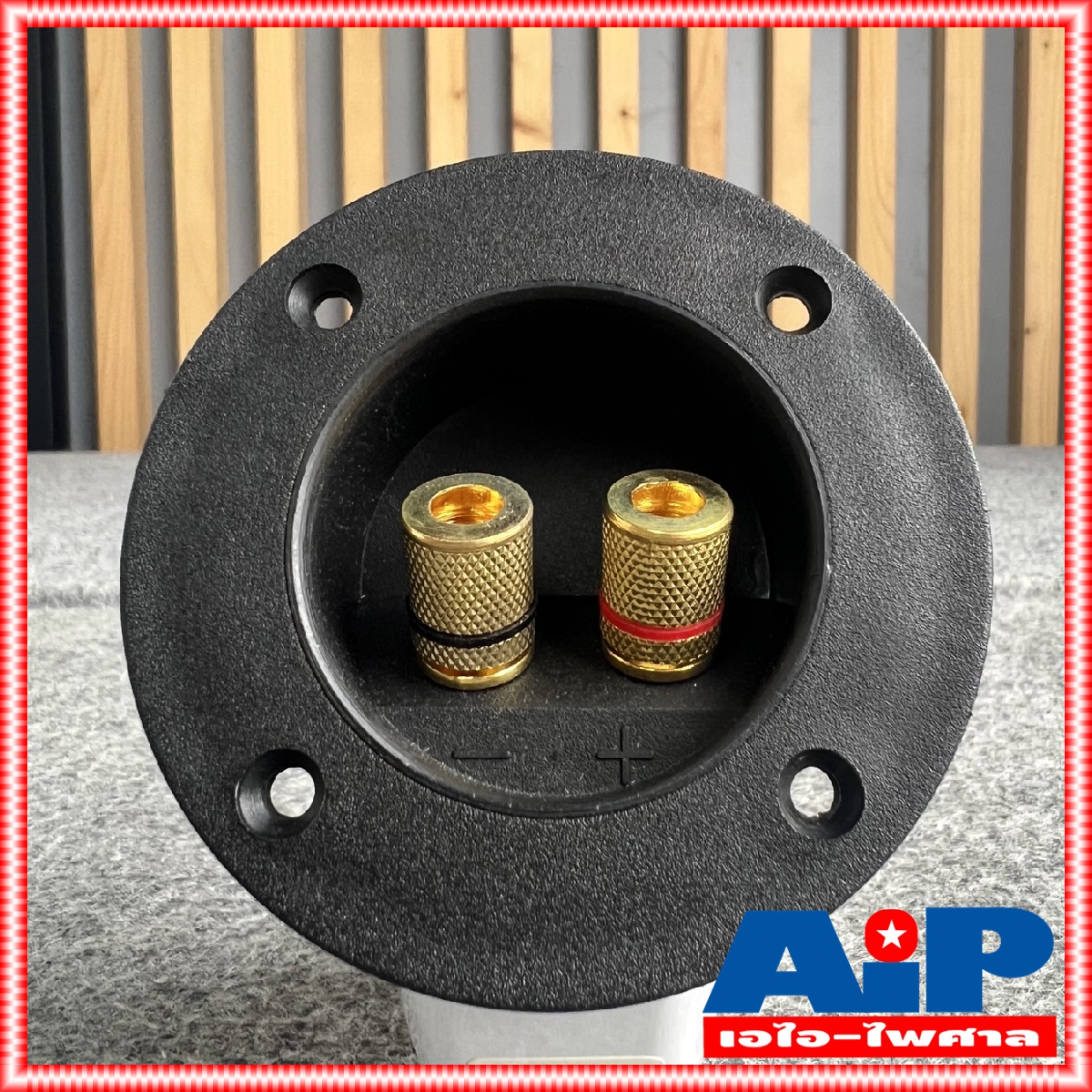 1อัน แท็บลำโพง ไบติ้งบอร์ด ขั้วทอง กลม 75มม. ขั้วลำโพง ขั้วต่อลำโพง แท็บต่อลำโพง 75mm เอไอ-ไพศาล