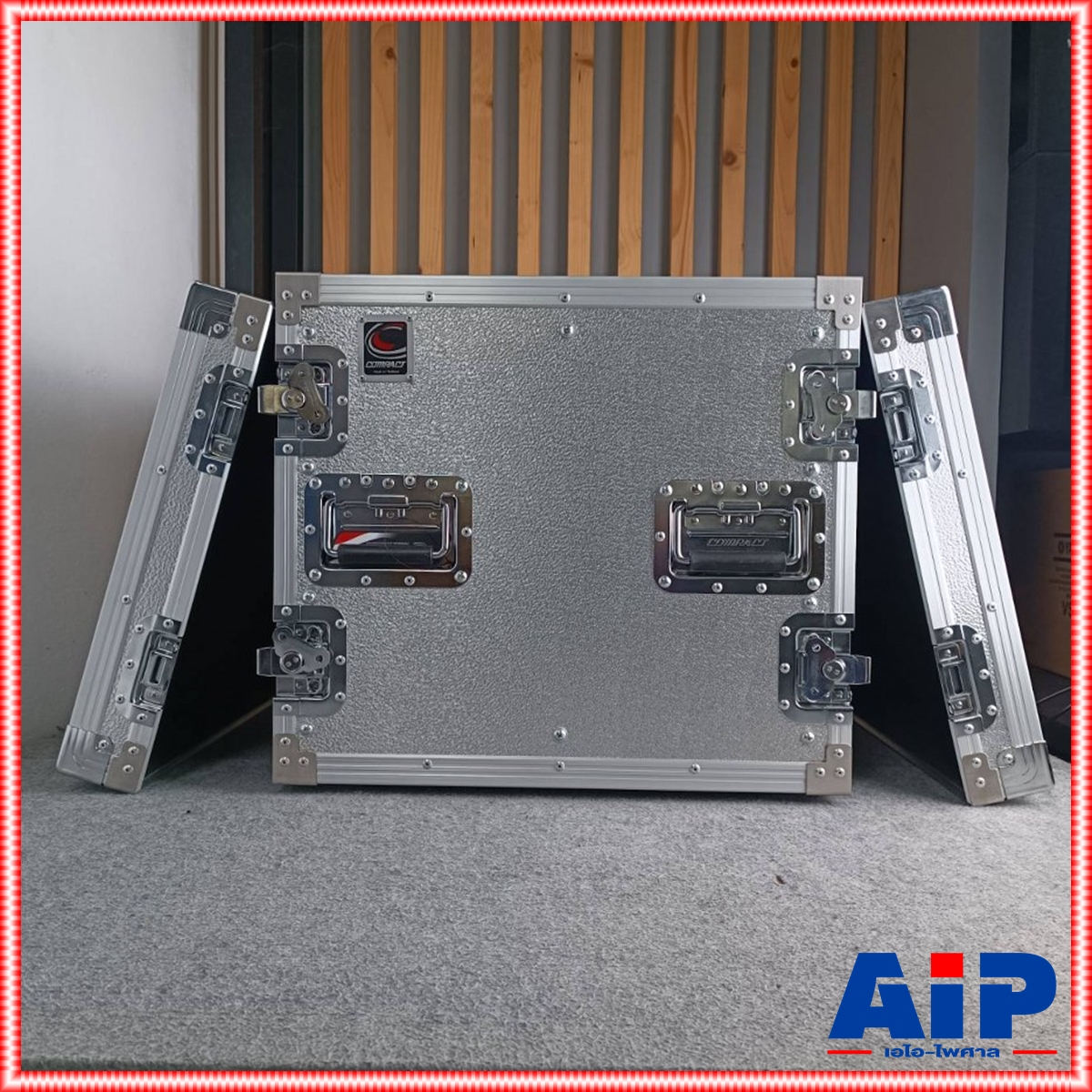 COMPACT B-10U 2ฝาหน้า-หลัง ลึก21" ผิวอลูมิเนียม แร็ค กล่องใส่เครื่องเสียง แร็คลึก21นิ้ว RACK10U เอไอ-ไพศาล