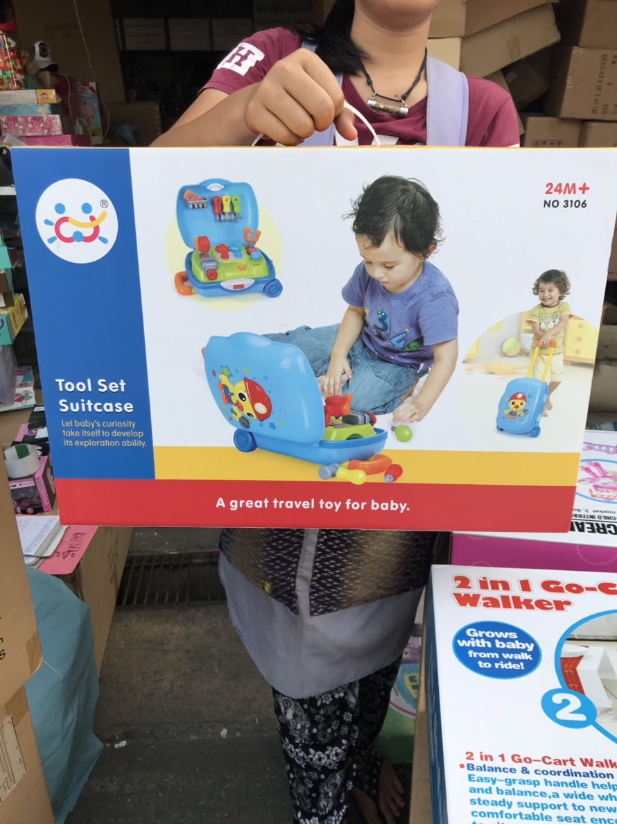 3106B ของเล่นเด็กชุดช่างกระเป๋าล้อลากมีเสียงไฟ HOLA เครื่องมือช่างเด็ก ปลีกชิ้นละ
