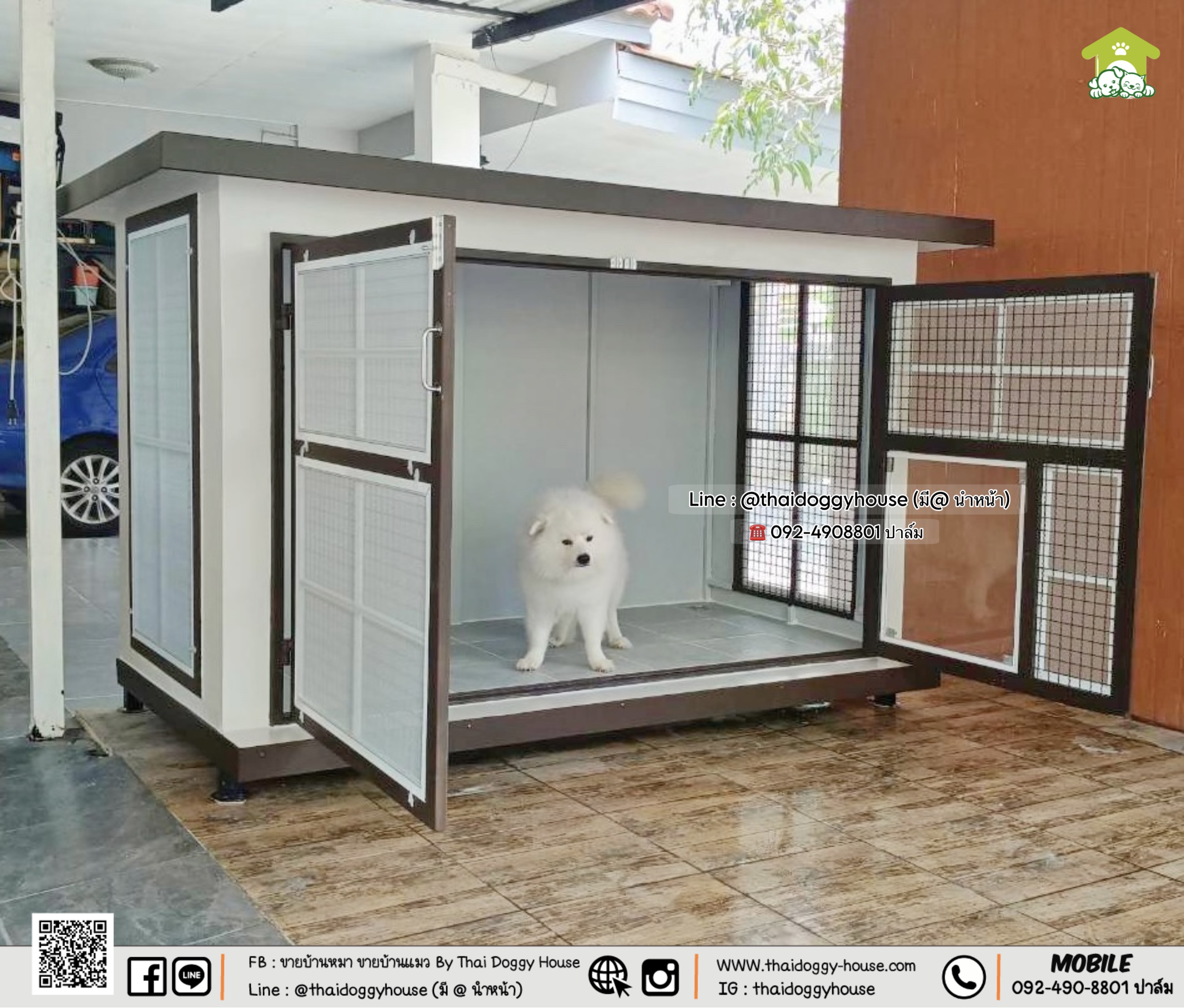 บ้านหมา บ้านแมว 𝐓𝐡𝐚𝐢 𝐝𝐨𝐠𝐠𝐲 𝐡𝐨𝐮𝐬𝗲 แบบบ้าน " 𝐁𝐎𝐗 𝐒𝐓𝐘𝐋𝐄