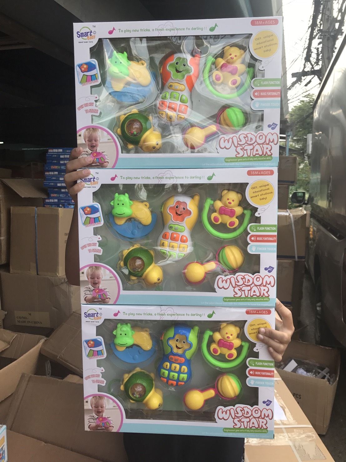 QF366R ของเล่นเซ็ตเขย่ามือ โทรศัพท์ใส่ถ่าน กล่องละ