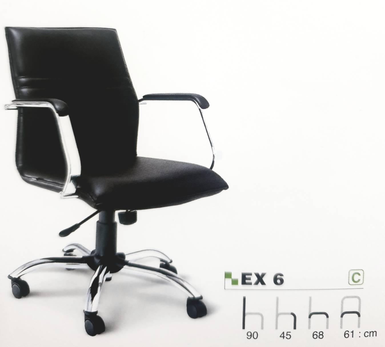 เก้าอี้สำนักงานพนักพิงกลาง, เก้าอี้สำนักงาน ยี่ห้ออาซาฮี ( Asahi ) รุ่น EX-6