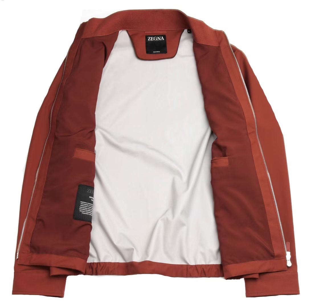 **do** เสื้อคลุม Zegna MOTORIN 100CC MICROFIBER BLOUSON สินค้าใหม่ ของแท้