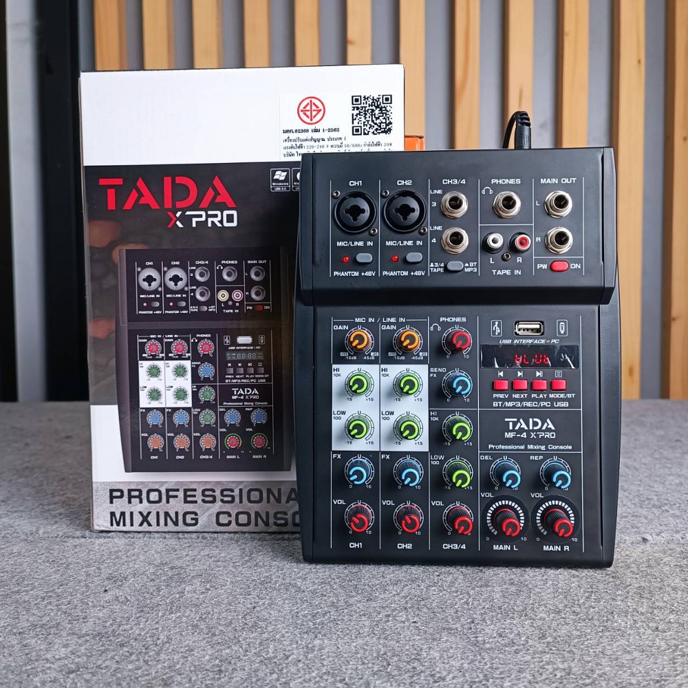 TADA MF-4 MIXER มิกเซอร์ TADA MF 4 MF4 มิกเซอร์ TA DA รองรับ BLUETOOTH มิกเซอร์บลูทูธ 4 input มิกซ์ บลูทูธ มิกเซอร์ Bluetooth mixer เครื่องเสียง มิกเซอร์จิ๋ว มิกเซอร์เอฟเฟค เอไอ-ไพศาล