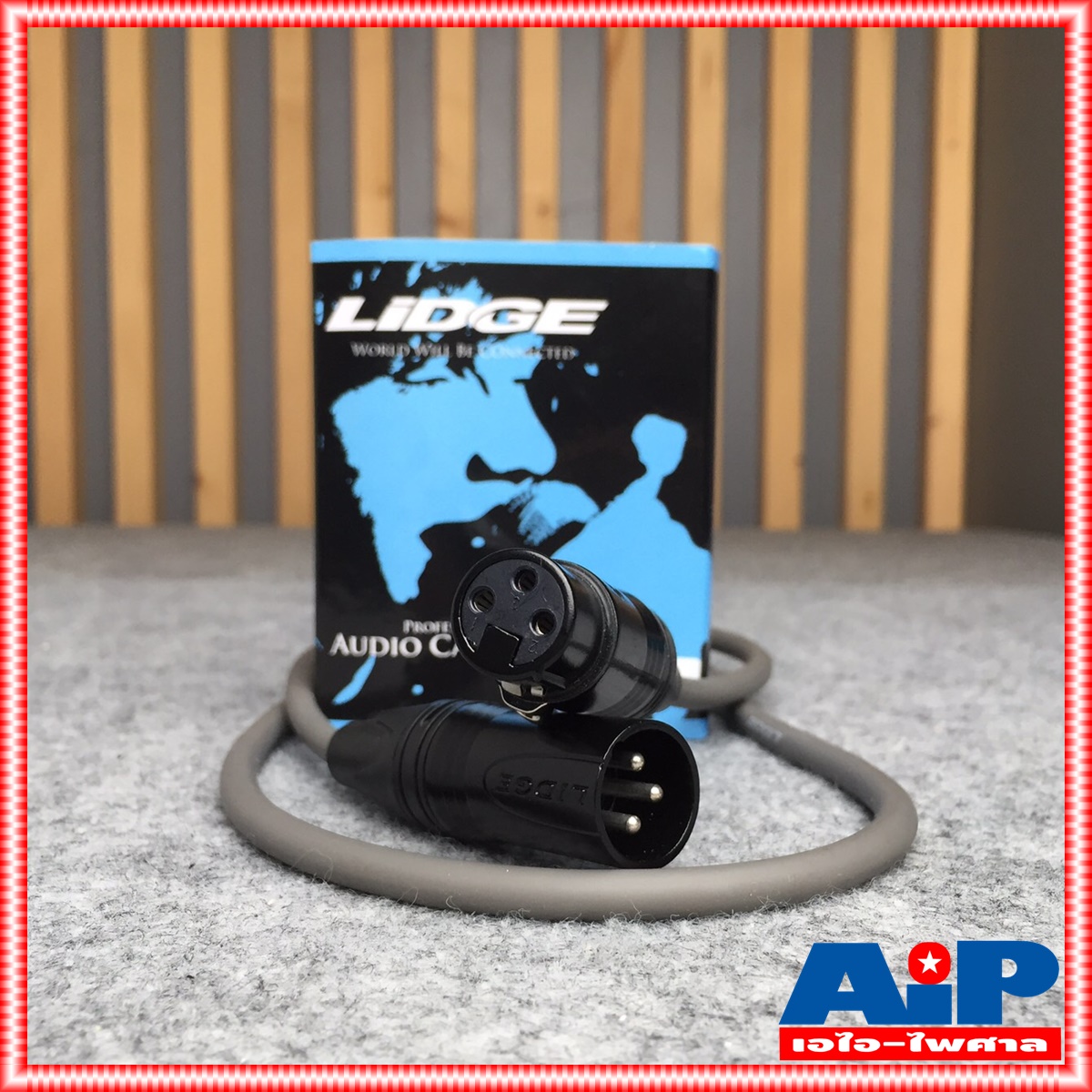 LIDGE สายXLR เมีย-ผู้ YM-381 สาย1เมตร สีเทา สายสัญญาณ ym381 ym 381 1M เอไอ-ไพศาล