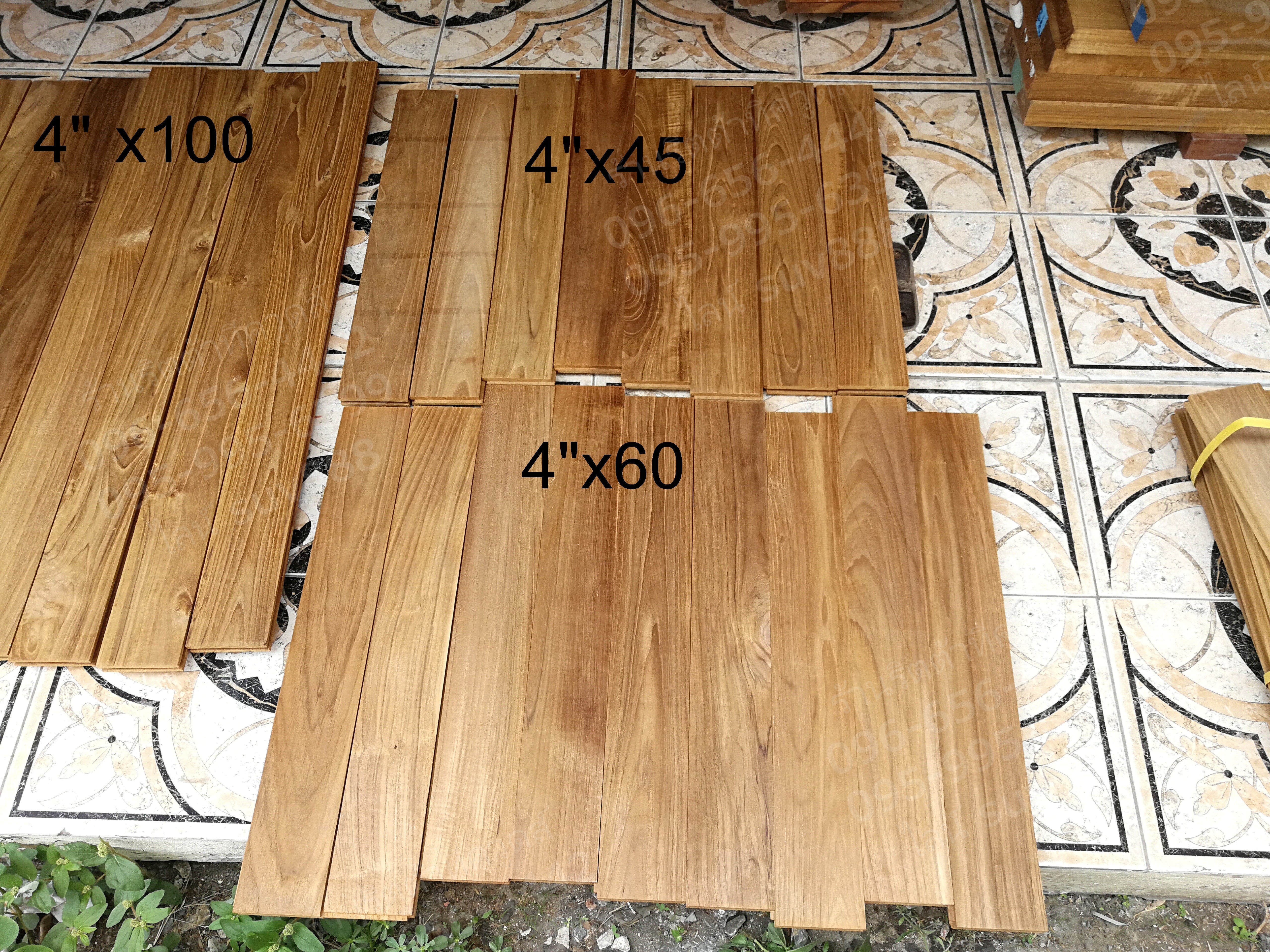 ปาเก้ ไม้สัก 4"x 60 cm