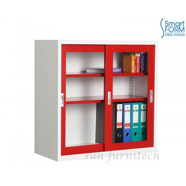 ตู้เอกสารเตี้ย 2 บานเลื่อนกกระจก, ตู้บานเลื่อนกระจก 3 ฟุต, ตู้เอกสารบานเลื่อนกระจกเตี้ย 3 ฟุตTaiyo รุ่น SD-023