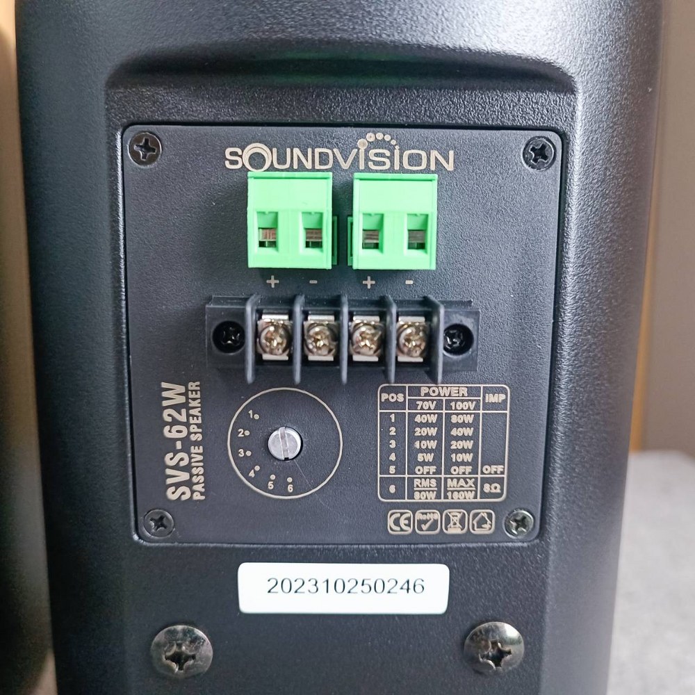 SOUNDVISION SVS-62WB ตู้ลำโพงแขวน มีLINE สีดำ ลำโพงติดผนัง ตู้ลำโพง Passive 2 ทาง SVS 62WB SVS62WB เอไอ-ไพศาล