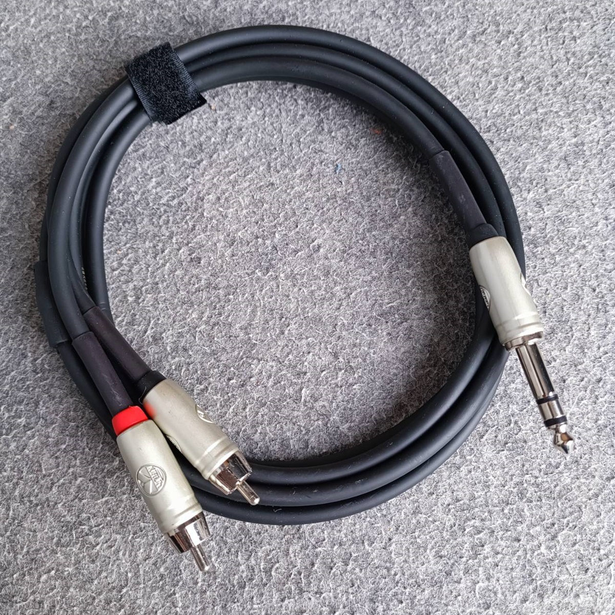2เมตร KIRLIN Y-344PR สาย PHONE สเตอริโอ ออก RCAx2 ยาว 2เมตร 24awg สายTRS - RCAx2 สายสัญญาณสำเร็จรูป เอไอ-ไพศาล