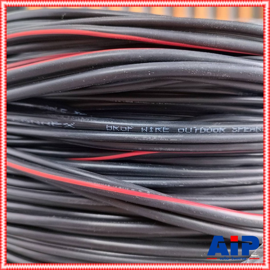 ขด100เมตร CONNEX สายดรอปวาย DW2X2.5 ขนาด2.5mm 100เมตร สายดรอปวายทองแดงแท้ สินค้าผลิตในประเทศไทย รุ่นพิเศษมีแถบสายสีแดง เอไอ-ไพศาล