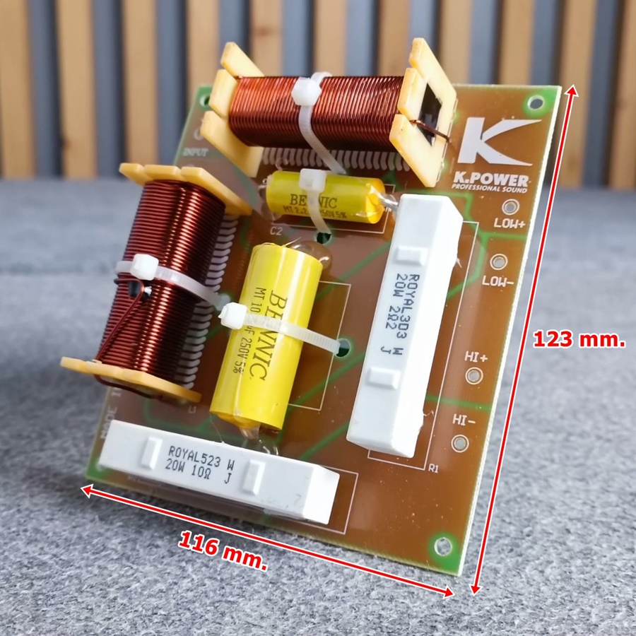 K POWER PS เน็ทเวิร์ค2ทาง NETWORK CROSSOVER 2Way เน็ตเวิร์คลำโพงกลาง+แหลม ตัวแยกสัญญาณเสียง เอไอ-ไพศาล