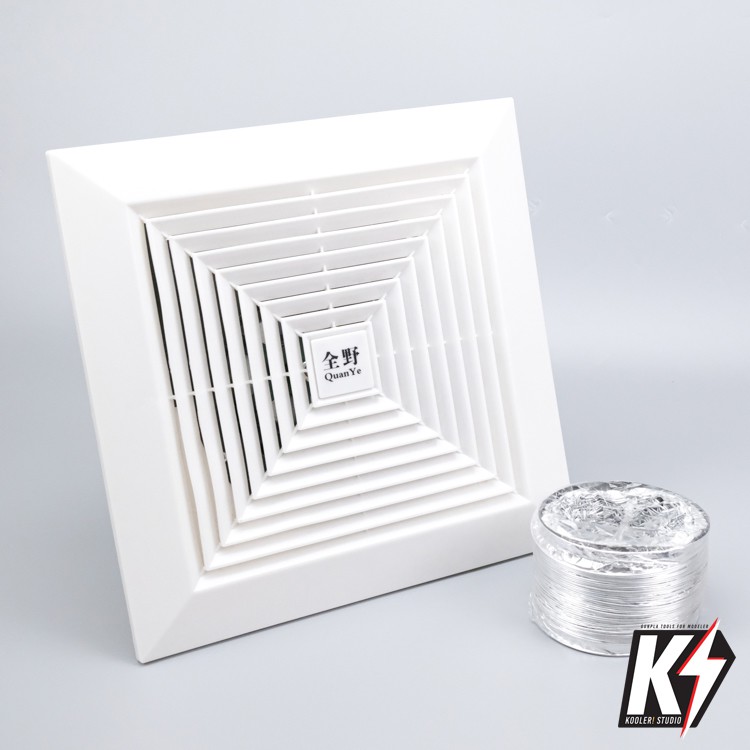 พัดลมดูดอากาศ ขนาด 4 นิ้ว 40W สำหรับ DIY บูทพ่นสีกันพลา กันดั้ม Gundam พลาสติกโมเดลต่างๆ #พัดลมหอยโข่ง