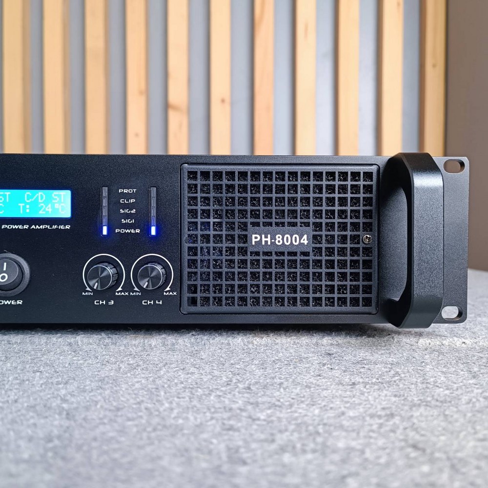 NTS PH-8004 poweramp 4CH เพาเวอร์แอมป์ กำลังวัตต์ 800W ที่ 8โอห์ม / 1250W ที่ 4โอห์ม เอ็นทีเอส PH 8004 PH8004 เอไอ-ไพศาล