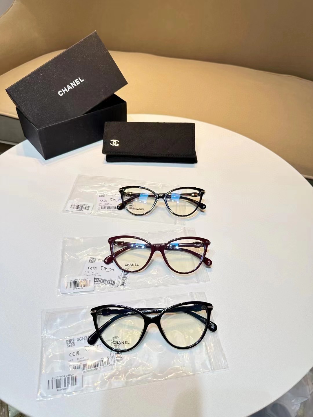 **do** กรอบแว่นสายตา Chanel Cat eye eyeglasses มี 3 สีให้เลือก สินค้าใหม่ ของแท้