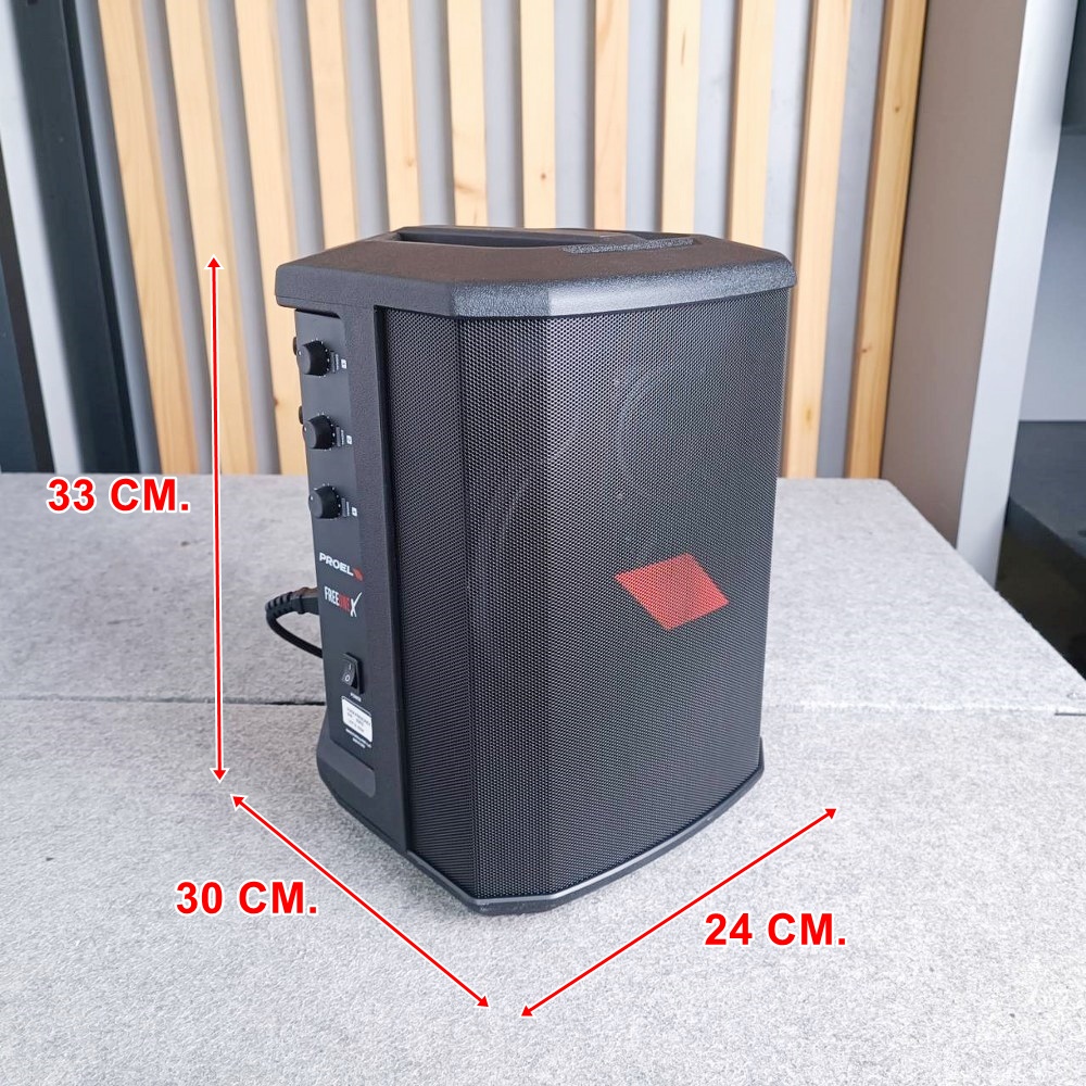 PROEL FreeOneX ลำโพงพกพา 6 นิ้ว แอมป์ในตัว ความดัง 115 dB 400 วัตต์ Class-D มีแบตในตัว โปรเอล Free-OneX Free OneX เอไอ-ไพศาล