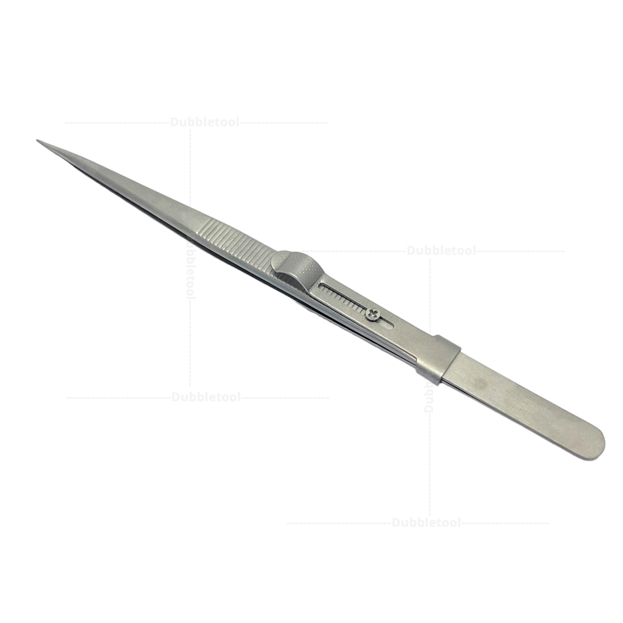 ปากคีบมีร่อง ปากคีบมีตัวล็อค ปากคีบมีร่องแบบมีตัวล็อค ขนาด 16.3 Cm. แหนบคีบพลอย ปากคีบมีตัวล็อค แบบมีร่อง