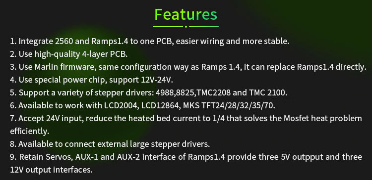 MKS GEN L V1.0 Motherboard Control Board Compatible With Ramps