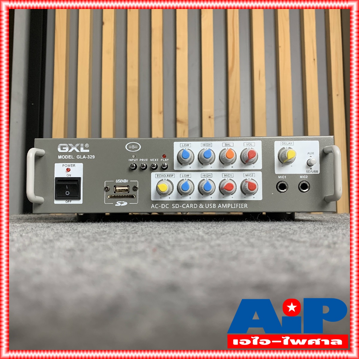 GXL GLA329EXTRA แอมป์ USB AC/DC บลูทูธ เครื่องขยายเสียง GLA329 GLA-329 GLA 329 ใช้ได้ทั้งไฟบ้าน และไฟรถยนต์ 12V เอไอ-ไพศาล