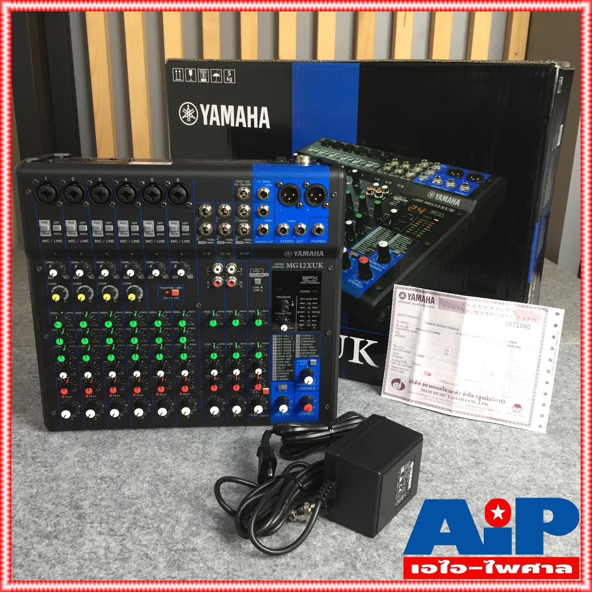 YAMAHA MG-12XUK MIXER วอลลุ่มหมุน มิกซ์ มิกเซอร์ MG12XUK MG 12 XUK เครื่องเสียง เครื่องปรับแต่งเสียง MIX เอไอ-ไพศาล +++