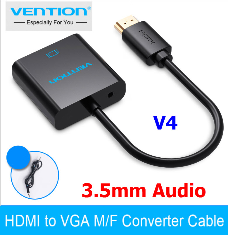Vention HDMI to VGA adapter V4 ( jack 3.5mm audio) แถมสาย audio