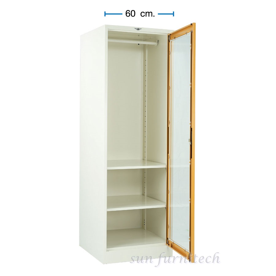 ตู้เสื้อผ้าบานเดี่ยวกระจก ขนาด 60 ซม. elegant รุ่น WD1DGL
