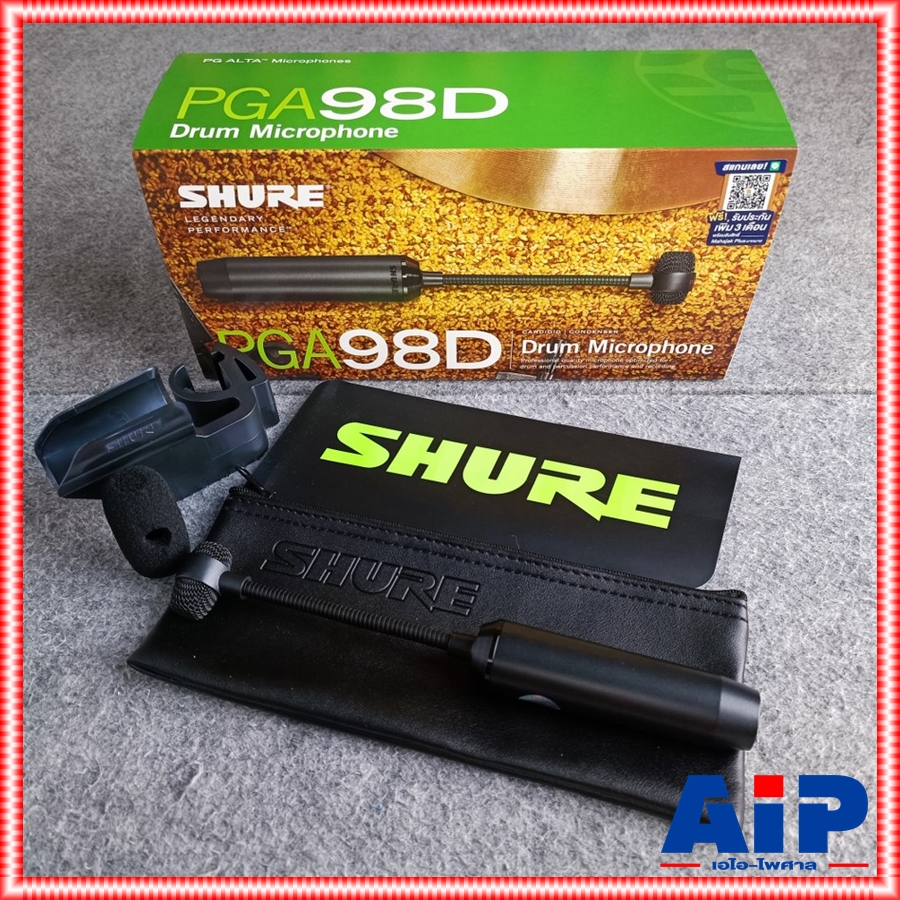 SHURE PGA-98D-LC ไมค์เครื่องดนตรี ไมโครโฟน ไมค์ MIC ไมค์สำหรับเครื่องดนตรี PGA 98D LC ไมค์SHURE เอไอ-ไพศาล +++