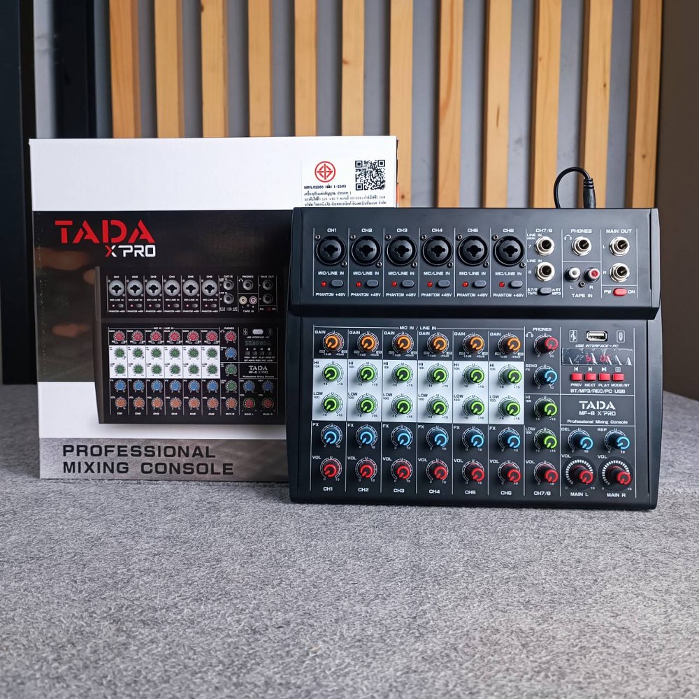 TADA MF-8 MIXER มิกเซอร์ TADA MF 8 MF8 มิกเซอร์ TA DA รองรับ BLUETOOTH มิกเซอร์บลูทูธ 8 input มิกซ์ บลูทูธ มิกเซอร์ Bluetooth mixer เครื่องเสียง มิกเซอร์จิ๋ว มิกเซอร์เอฟเฟค เอไอ-ไพศาล