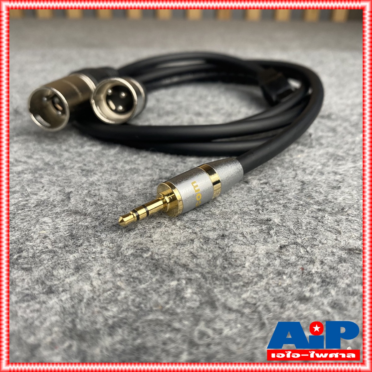 1.5เมตร DYNACOM J296/J304 สายTR-ST 3.5mmออกXLRผู้x2 สายสัญญาณเสียง สายสัญญาณสำเร็จรูป สายP.TR-ST 3.5mmออกCANNONผู้x2 เอไอ-ไพศาล