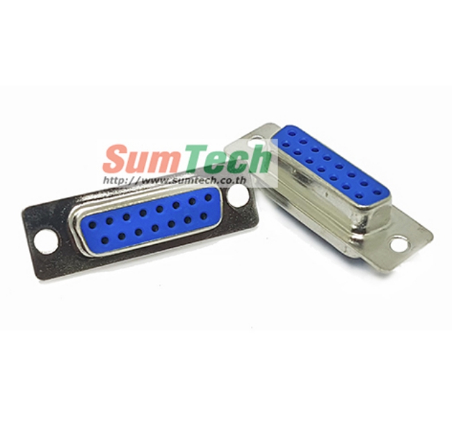 D-Sub connector 15 pins female (2 rows)